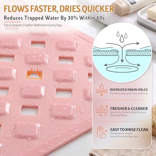 Yimobra Bathtub Mat Non Slip, Super Strong Suction Cups, Machine Washable Fast - Image 2