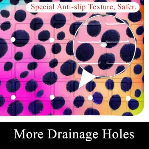 Bathtub Mat Non Slip 26.8x15.1 Inch, Leopard Texture Shower Mat - Image 2