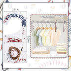 Baby Closet Dividers 8PCS, Baseball Theme Wooden Double-Sided Clothes Size - Image 2