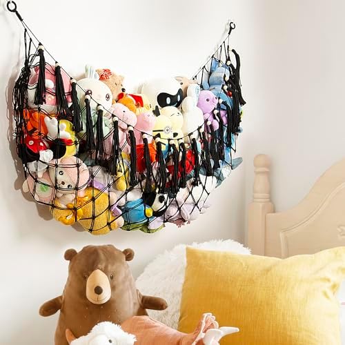 Stuffed Animal Hammock Corner Hanging Net Plush Toy Organizer Macrame Stuffed - Image 5