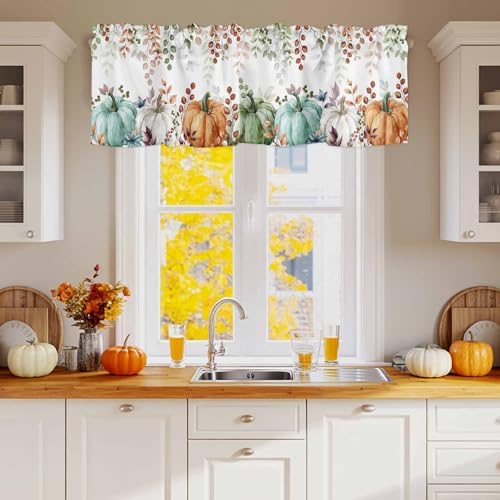 Fall Thanksgiving Kitchen Curtains Valances - Image 2