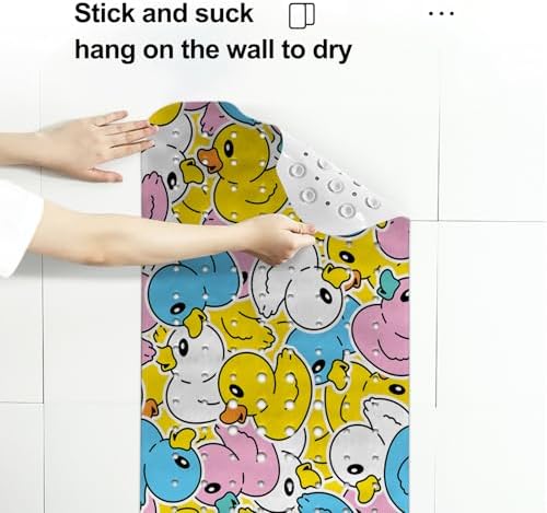 LNOND Bath Mat for Tub for Kids, Cartoon Duck Bathtub Mat, Kids Bath Mats for - Image 3