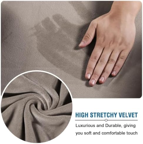 H.VERSAILTEX Wingback Chair Covers Velvet Plush Wing Chair Slipcover 1 Piece - Image 3