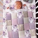 Hahafelt 3 Piece Patchwork Flowers Baby Crib Bedding Set - Image 5