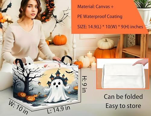 Large Halloween Themed Candy Gift Boo Basket - Image 2
