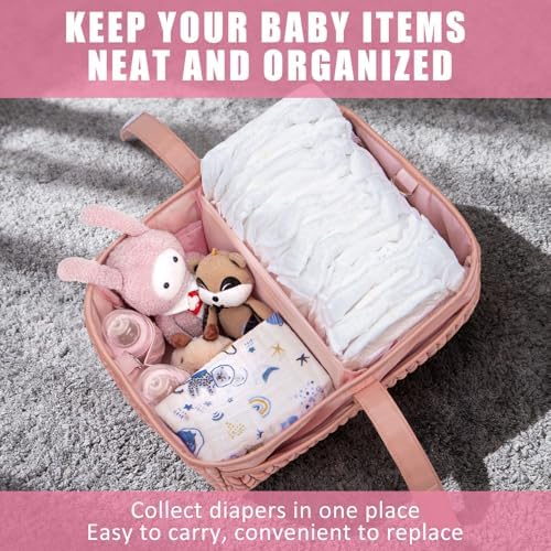 Baby Diaper Caddy Organizer – Adjustable Shoulder Strap, Large Nursery Storage - Image 2
