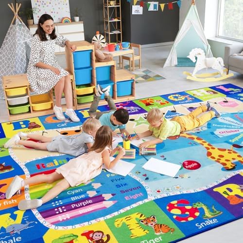 BENRON 6x9 Playroom Rug for Kids Washable, Play Mat - Image 3