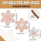 Maitys 3 Pcs Boho Daisy Flower Wall Decor Nursery Art, Rustic Color - Image 2