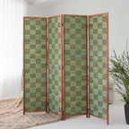 4 Panel Bamboo Room Divider, 5.6 ft Tall Double-Sided Folding Privacy Screen by PawlaBay