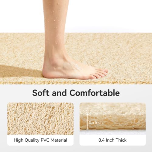 Asvin Soft Textured Bath, Tub Mat, 47x16 Inch, Phthalate Free, Non Slip Comfort - Image 5