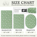 Sorrel + Fern Baby Crib Sheets Neutral, Fitted 2-Pack - Image 5
