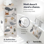 homerella Bathtub Mat Non Slip Kids 40x16 Baby Bath Mat Non Slip Anti Mold - Image 3