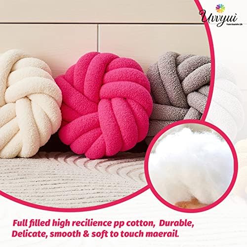 Uvvyui Knot Pillows, 14 Inch Decorative Throw Pillows Round Pillows Cushion - Image 3