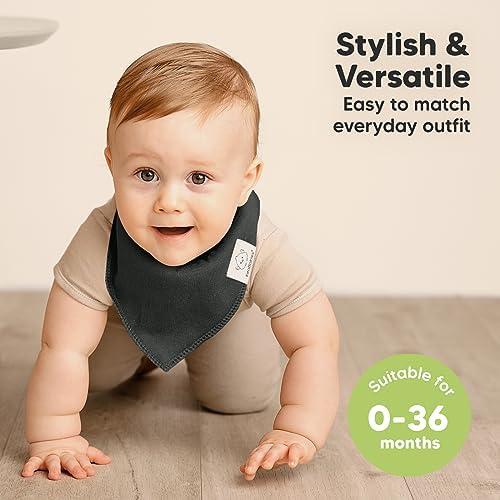 KeaBabies 8pk Organic Baby Bandana Bibs - Image 4