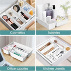 25 PCS Plastic Drawer Organizer Set, Makeup Organizers and Storage Bins - Image 4