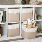 OrganiHaus 12x12 Cube Storage Bins, Rope Handles - Image 3
