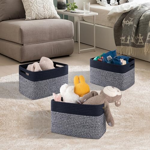 4 Pack Storage Baskets for Organizing, Woven Baskets for Shelves - Image 4