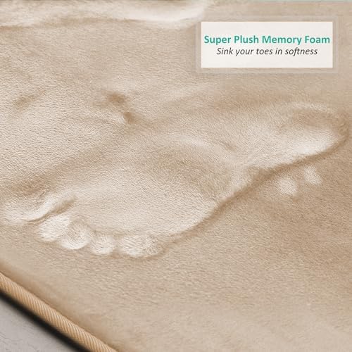 Clara Clark 2 Piece Bathroom Rugs, Velvet Memory Foam Bath Mat Set, Non-Slip - Image 6
