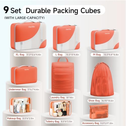 OlarHike Packing Cubes for Travel, Gifts for Women Mom, Anti-Tearing Suitcase - Image 2