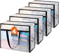 Lifewit 4 Pack Clear Storage Bags, 45L Clothes Organizer by Lifewit