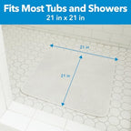 Duck Brand Softex Shower Mat, Machine Washable, 21 x 21 Inches, Skid Resistant - Image 5