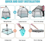 Bend River Baby Playpen with Canopy, Hexagon Toddler Beach Tent - Image 5