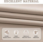 DONREN Warm Taupe Window Curtain Valances - Image 3