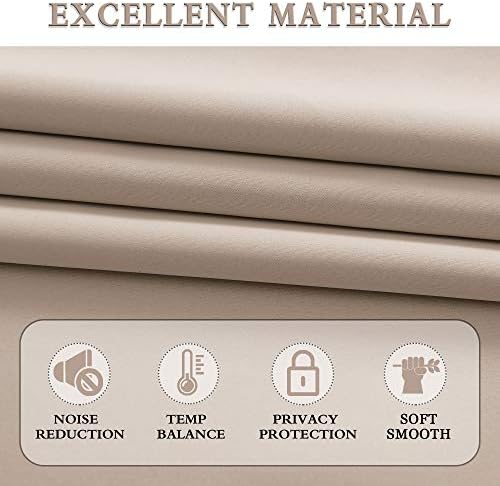 DONREN Warm Taupe Window Curtain Valances - Image 3