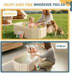 Orzbow Toddler Bathtub with Side Drain Plug, Portable - Image 5