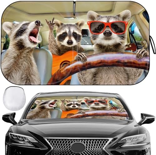 Car Windshield Sun Shade Foldable UV Reflector Front Window Animal Sunshade by Pleneal