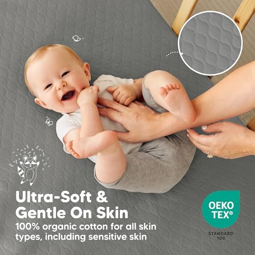 2pk Waterproof Crib Mattress Protector Cover Fitted 52x28 - Image 5