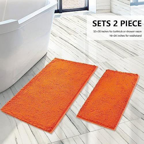 BOANKODU Bathroom Rugs Sets 2 Piece, Extra Soft Chenille Bath Mat Ultra - Image 2