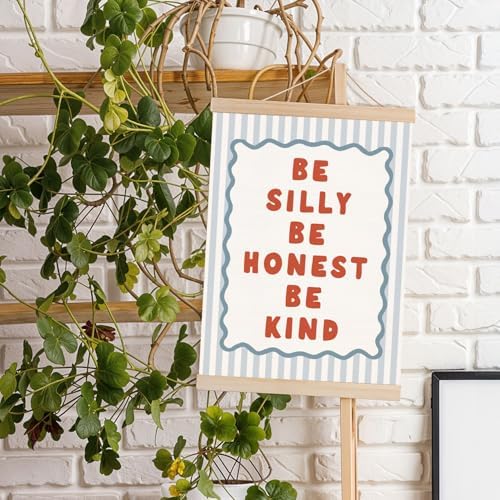 DNEULYR Kids Room Wall Art Poster, Be Silly Honest Be Kind Wall Decor, 12x16 - Image 4