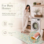 Wonnitar Boho Washable Rugs 8x10, Large Floral Rugs - Image 4