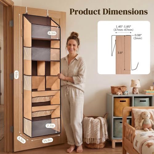 6-in-1 Over Door Hanging Organizer - Image 2