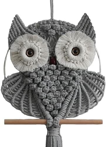 Achart Owl Macrame Wall Hanging-Hand Woven Boho Tapestry-Macrame Wall Decor by Achart