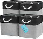 OrganiHaus 12x12 Cube Storage Bins, Rope Handles by OrganiHaus