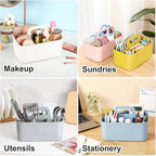 Multiuse Caddy Organizer with Handle, Portable Divided Plastic Tote Bin - Image 2