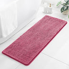 Chenille Bathroom Runner Rug 17"x47" Hot Pink, Plush Bath Mat by Kildoss