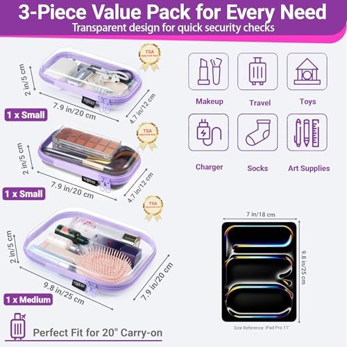 YQBRAO Clear Hard Shell Organizer Cases - Image 4
