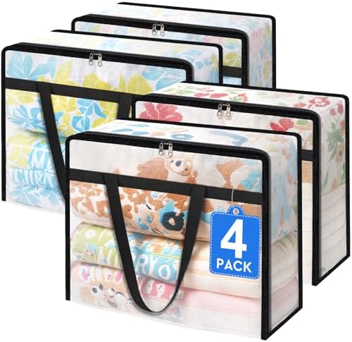 TasticTotes 4 Pack Clear Storage Bags by Unknown