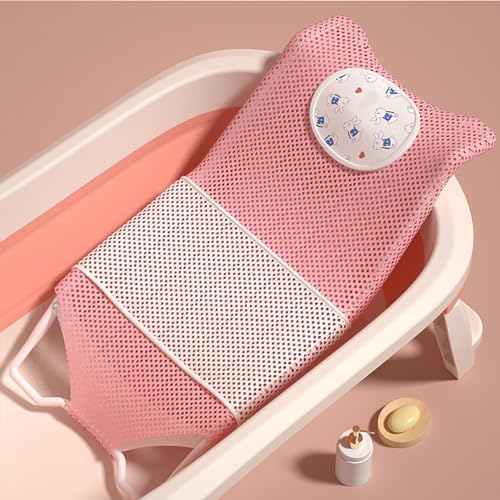 Baby Bath Seat Support, Non Slip Mesh Cushion Portable Bath Tub Seat Net - Image 5