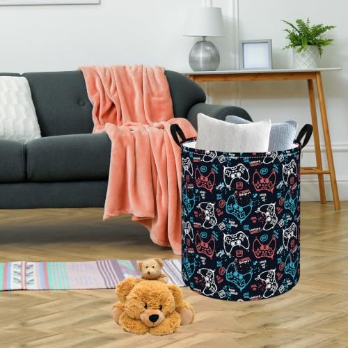 Large Laundry Basket Canvas Storage Bins Baby Nursery Hamper - Image 2