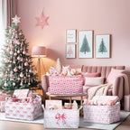 4pcs Christmas Storage Basket Fabric Laundry Baskets - Image 4