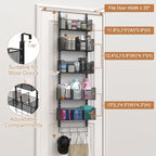 VyGrow Over The Door Organizer, Metal Door Organizer Hanging - Image 3