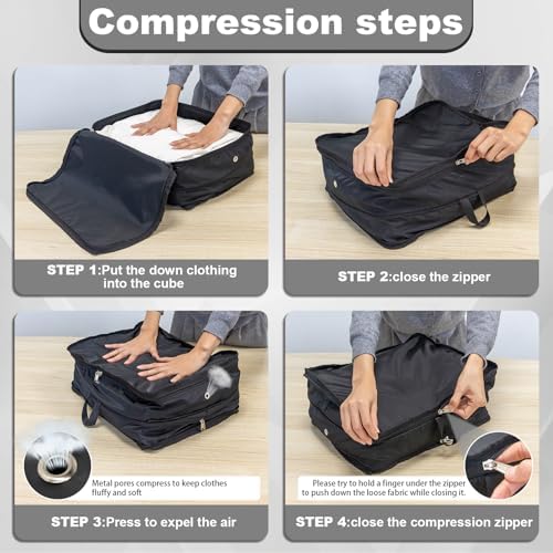 Packing Cubes for Travel Packing Organizers Compression Travel Cubes - Image 6