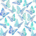 SAOROPEB 3D Butterfly Wall Decor 48 Pcs Laser Blue Butterfly Decorations by SAOROPEB