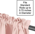 Sweet Jojo Designs Solid Color Blush Pink Shabby Chic Ruffle Window Treatment - Image 2