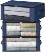 HomeHacks 3-Pack Clothes Organizer Storage Bags, 35L Storage Bins by HomeHacks