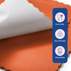 Fit Meal Prep 200 Pack Disposable Paper Placemats, 14 x 10 Inch Orange - Image 4